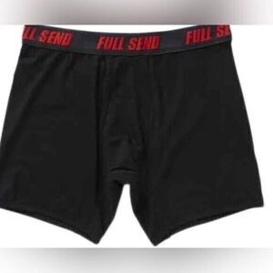 NWT Full Send Men’s Black Boxer Brief Underwear - Size Small